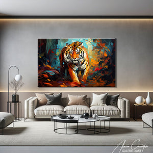 TABLEAU TIGRE DANS LA JUNGLE
