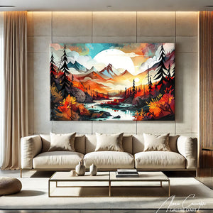 Tableau Panoramique Montagne