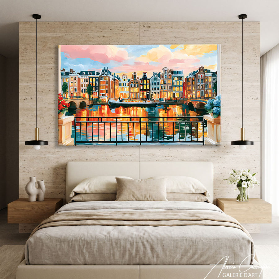 Toile Amsterdam Poster – mise en situation