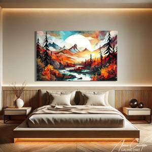 Tableau de Paysage de Montagne