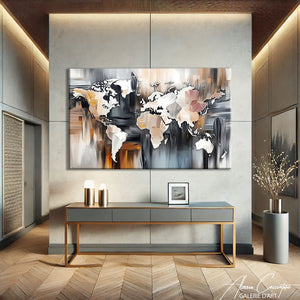 Tableau Mappemonde Vintage