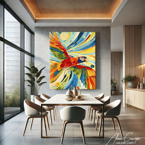 TABLEAU PERROQUET LUMINEUX Alessio Cacciatore