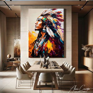 Tableau Indien Abstrait