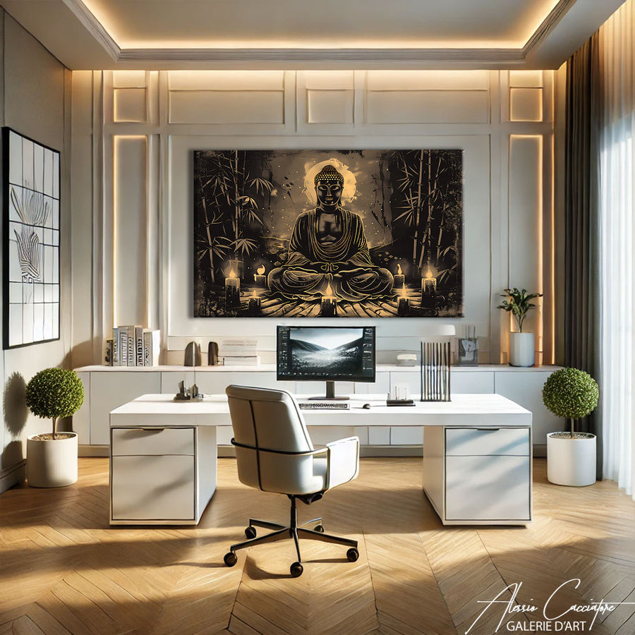 Tableau Abstrait Zen – mise en situation