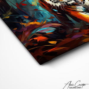 TABLEAU TIGRE DANS LA JUNGLE Alessio Cacciatore