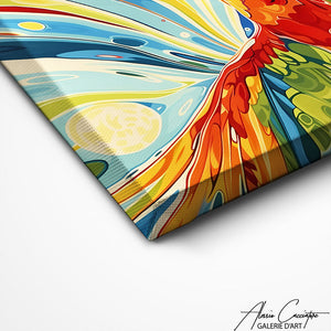 TABLEAU PERROQUET LUMINEUX Alessio Cacciatore