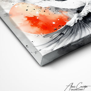TABLEAU OISEAU SIGNE Alessio Cacciatore
