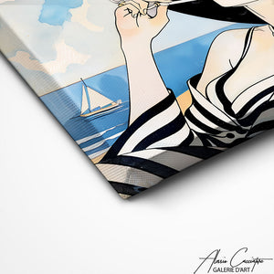 TABLEAU ART DÉCO BLEU Alessio Cacciatore