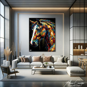 tableau cheval coloré