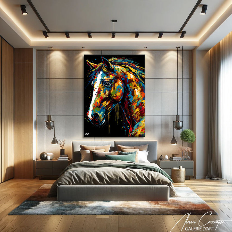 tableau cheval abstrait
– mise en situation