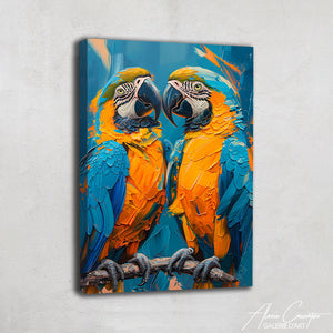 Tableau Perroquet Bleu