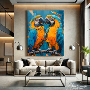 Tableau Perroquet Bleu