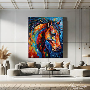 tableau cheval coloré