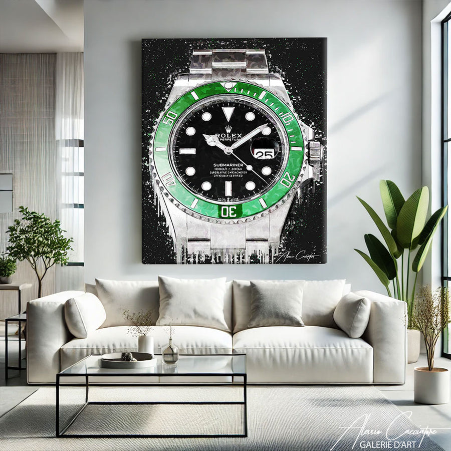 TABLEAU ROLEX VERT
– mise en situation