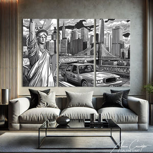 Tableau triptyque blanc