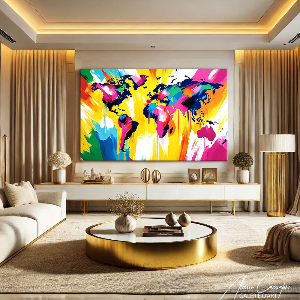 Tableau Mappemonde Moderne