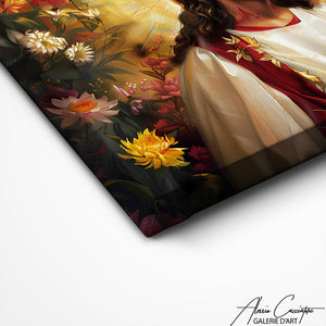 TABLEAU JÉSUS CHRIST FLEURS Alessio Cacciatore