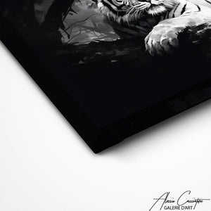 TABLEAU TIGRE NOIR ET BLANC Alessio Cacciatore