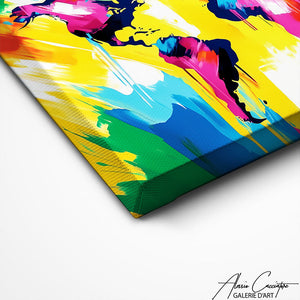TABLEAU MAPPEMONDE COULEUR Alessio Cacciatore