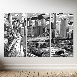 Tableau triptyque new york