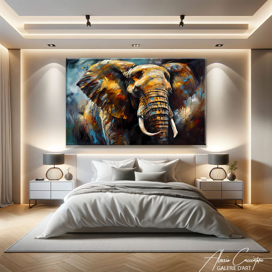 Tableau Éléphant Afrique – mise en situation