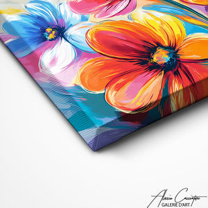 TABLEAU TRIPTYQUE MODERNE FLEUR Alessio Cacciatore