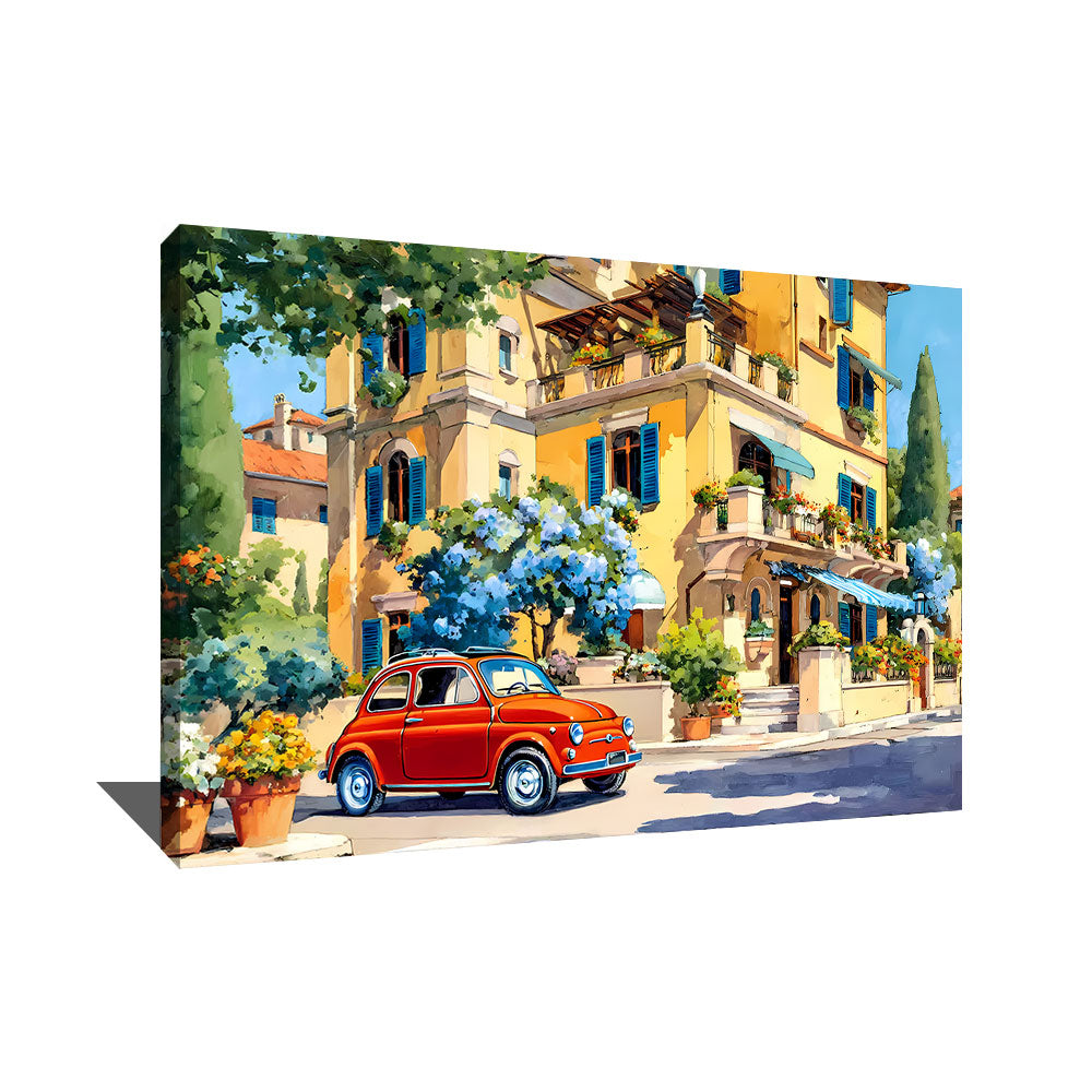 TABLEAU FIAT 500 ROUGE