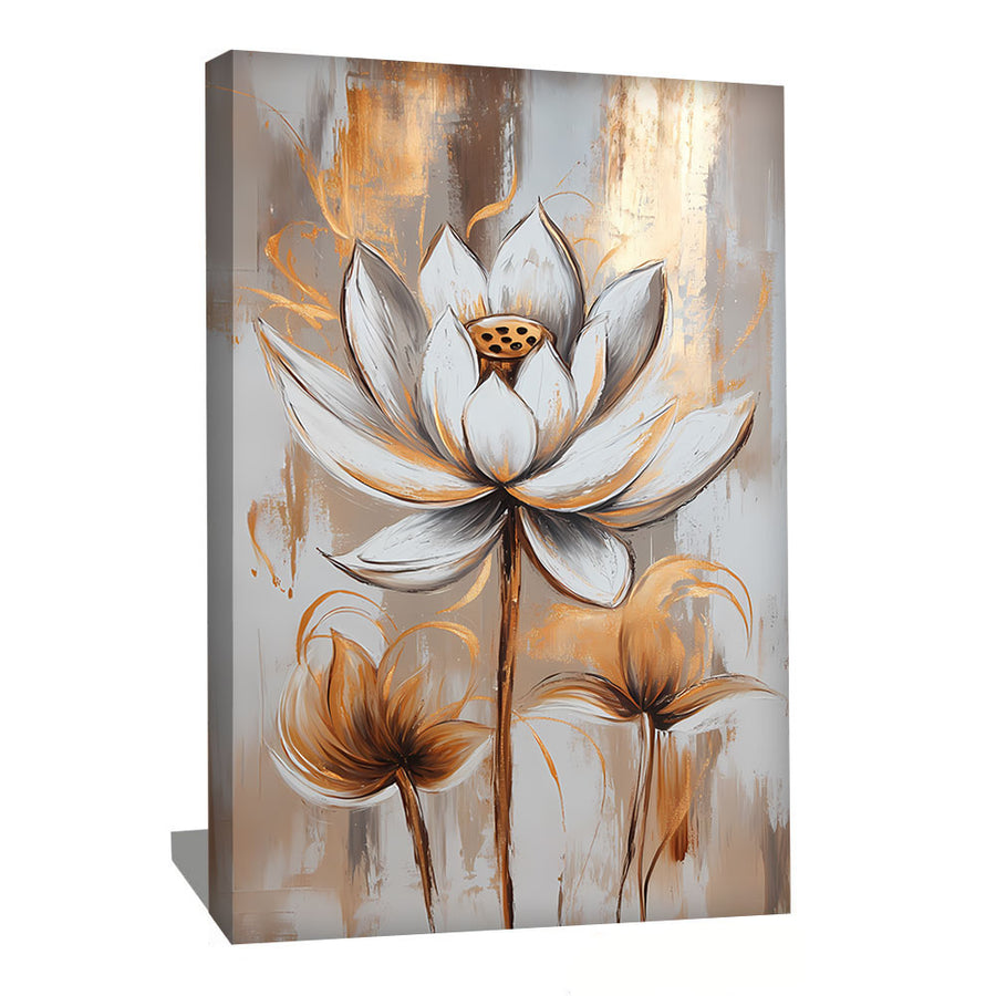 Tableau Fleur de Lotus Abstrait