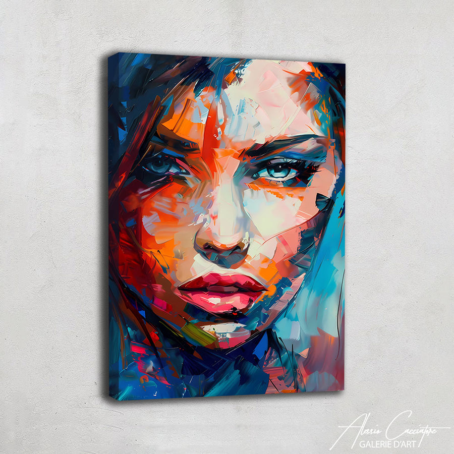 Tableau Visage Femme – mise en situation