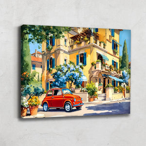 TABLEAU FIAT 500 ROUGE