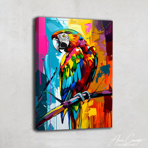 Tableau Perroquet Pop Art