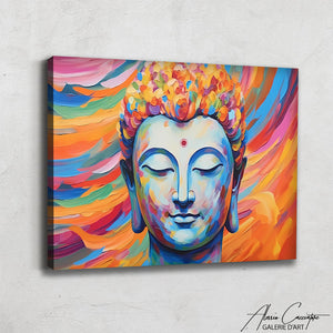 peinture visage bouddha