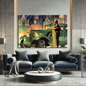 Toile Art Déco Vintage