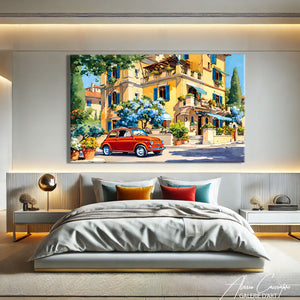 TABLEAU FIAT 500 ROUGE