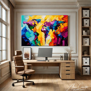 Tableau Mappemonde Moderne