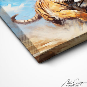 TABLEAU TIGRE ATTAQUE Alessio Cacciatore