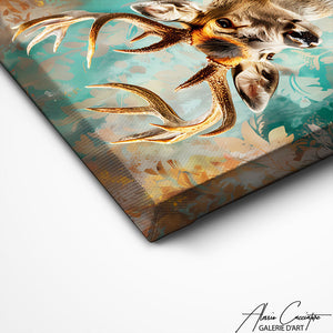 Peinture Cerf Forêt