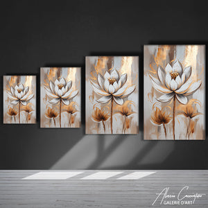 TABLEAU FLEUR DE LOTUS ABSTRAIT Alessio Cacciatore