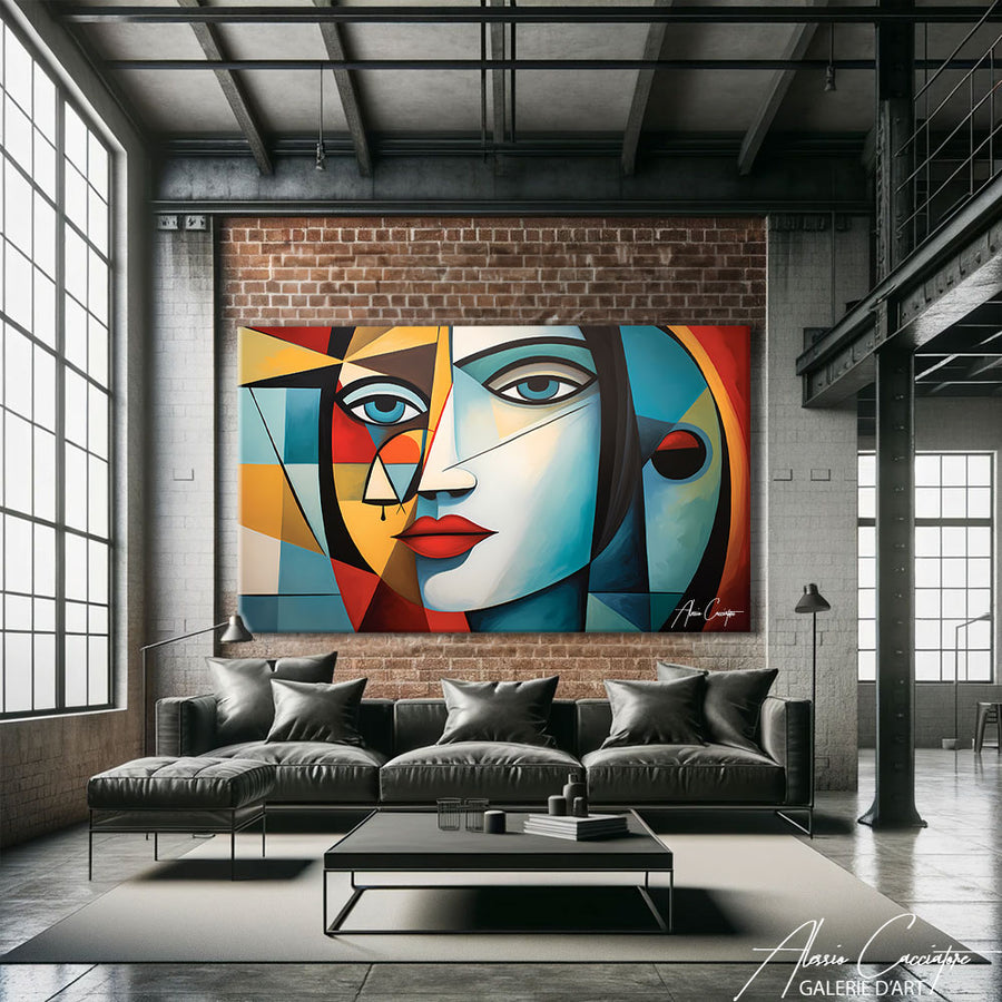 Tableau Femme Cubisme – mise en situation