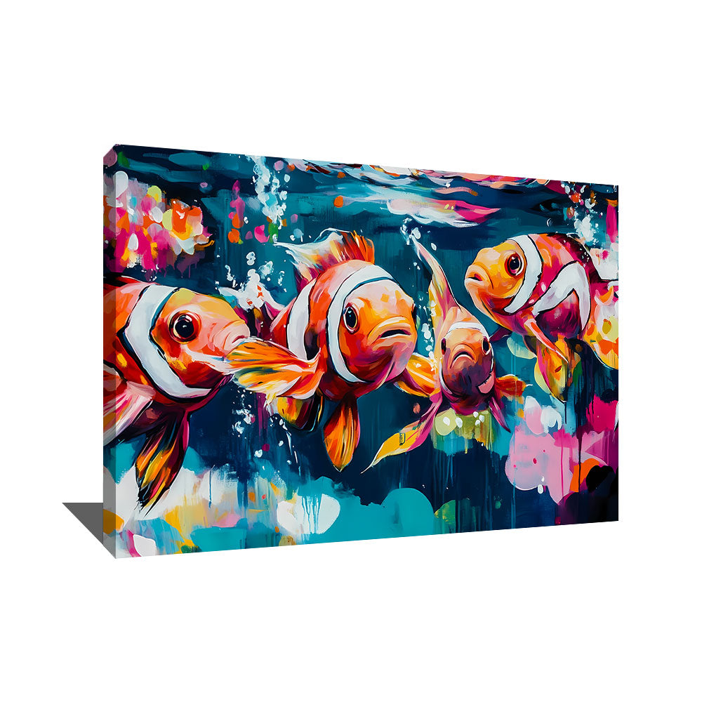 Tableau Poissons Orange
