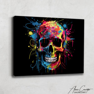 tableau avec tête de mort