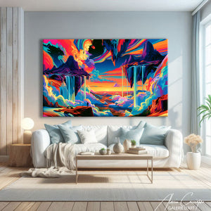 Toile Psychedelique Acrylique
