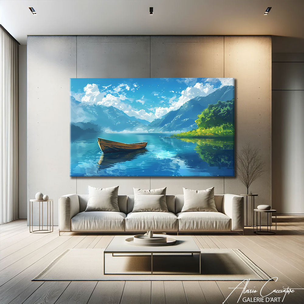 Tableau Lac Montagne