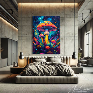 Tableau avec des champignons