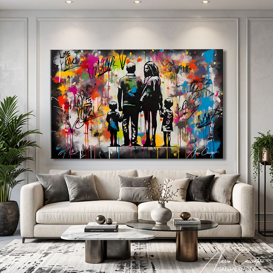 TABLEAU GRAFFITI POP ART – mise en situation
