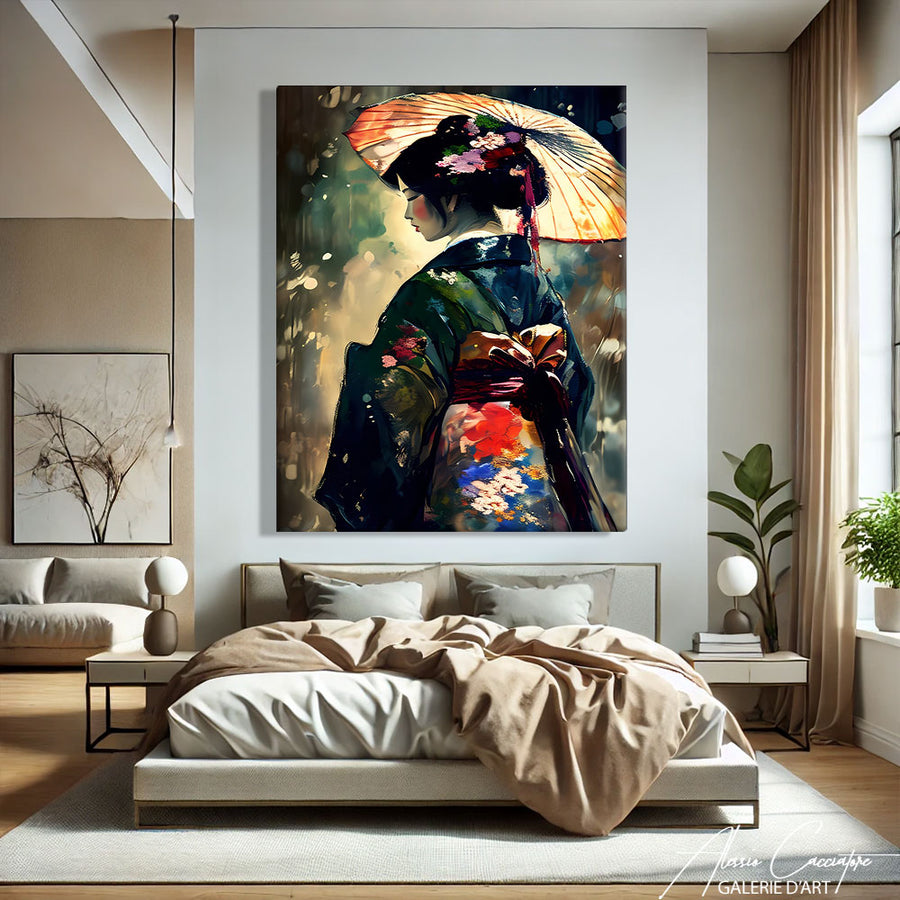 tableau femme japonaise – mise en situation