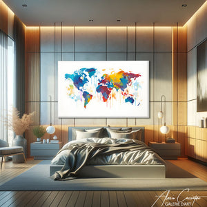 Tableau Carte du Monde Design
