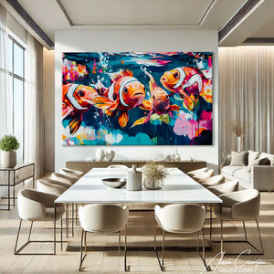 Tableau Poissons Orange