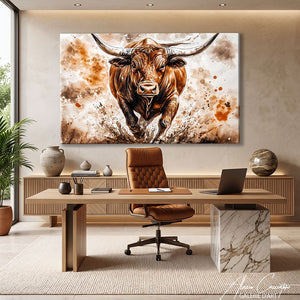 Affiche Taureau Abstrait