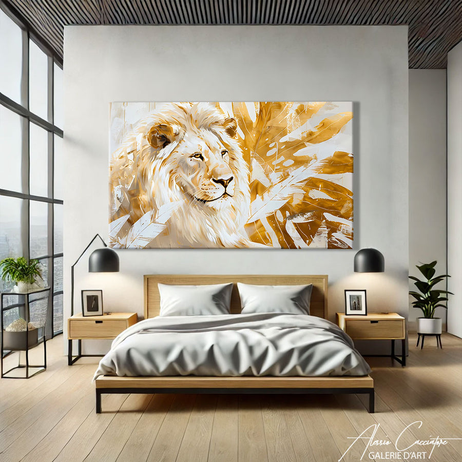 Tableau Lion Contemporain
– mise en situation